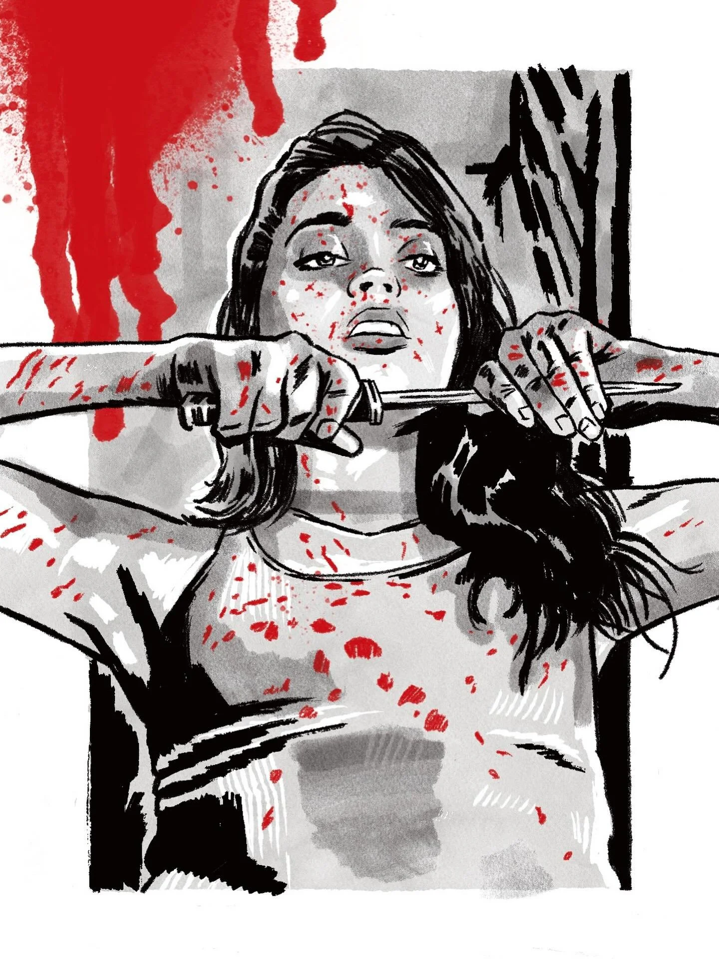 15 / Scream (2022)
.
.
.
#womeninhorror #inktober #inktober2025 #scream #screammovie #melissabarrera @melissabarreram