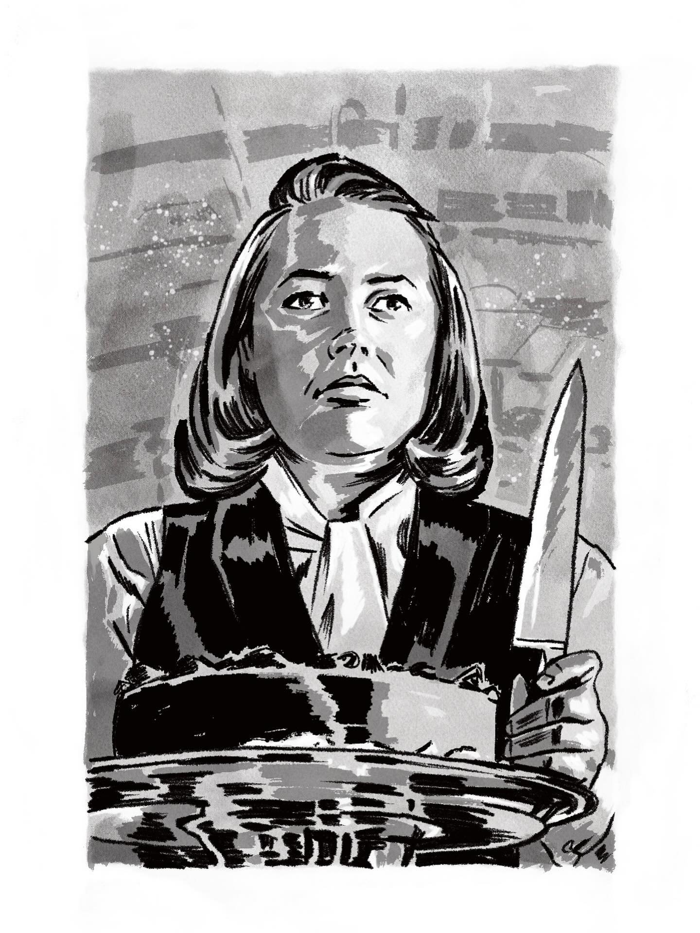17 / Misery 
.
.
.
#womeninhorror #inktober #inktober2025 #misery #kathybates #anniewilkes #stephenking