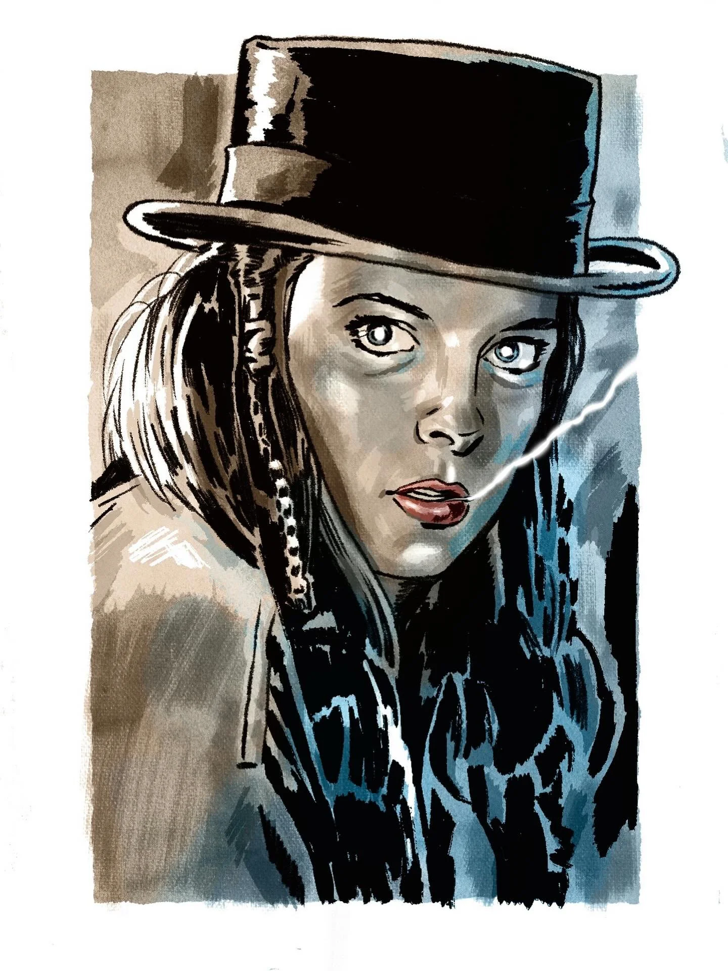 27 / Doctor Sleep
.
.
.
#womeninhorror #inktober #inktober2025 #doctorsleep #rebeccaferguson #rosethehat #stephenking