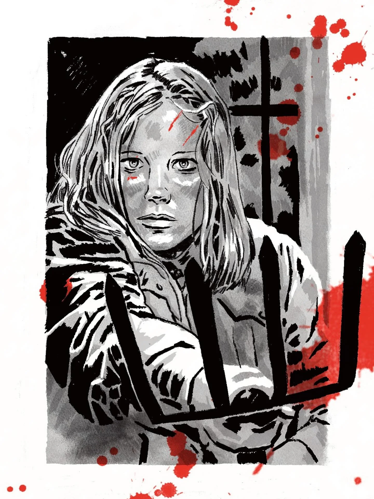 30 / Friday the 13th Part 2
.
.
.
#womeninhorror #inktober #inktober2025 #fridaythe13th #amysteel