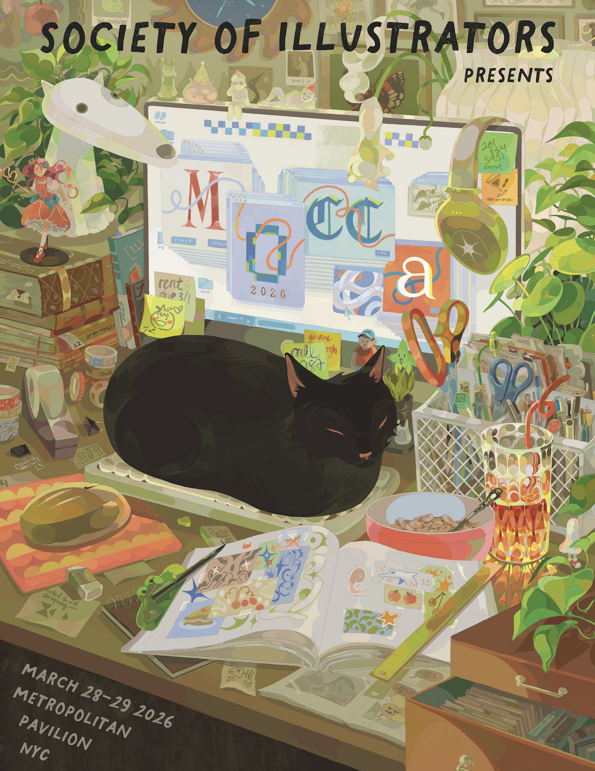   Society of Illustrators MoCCA Fest poster, 2026   AD Jordan Lisicky 