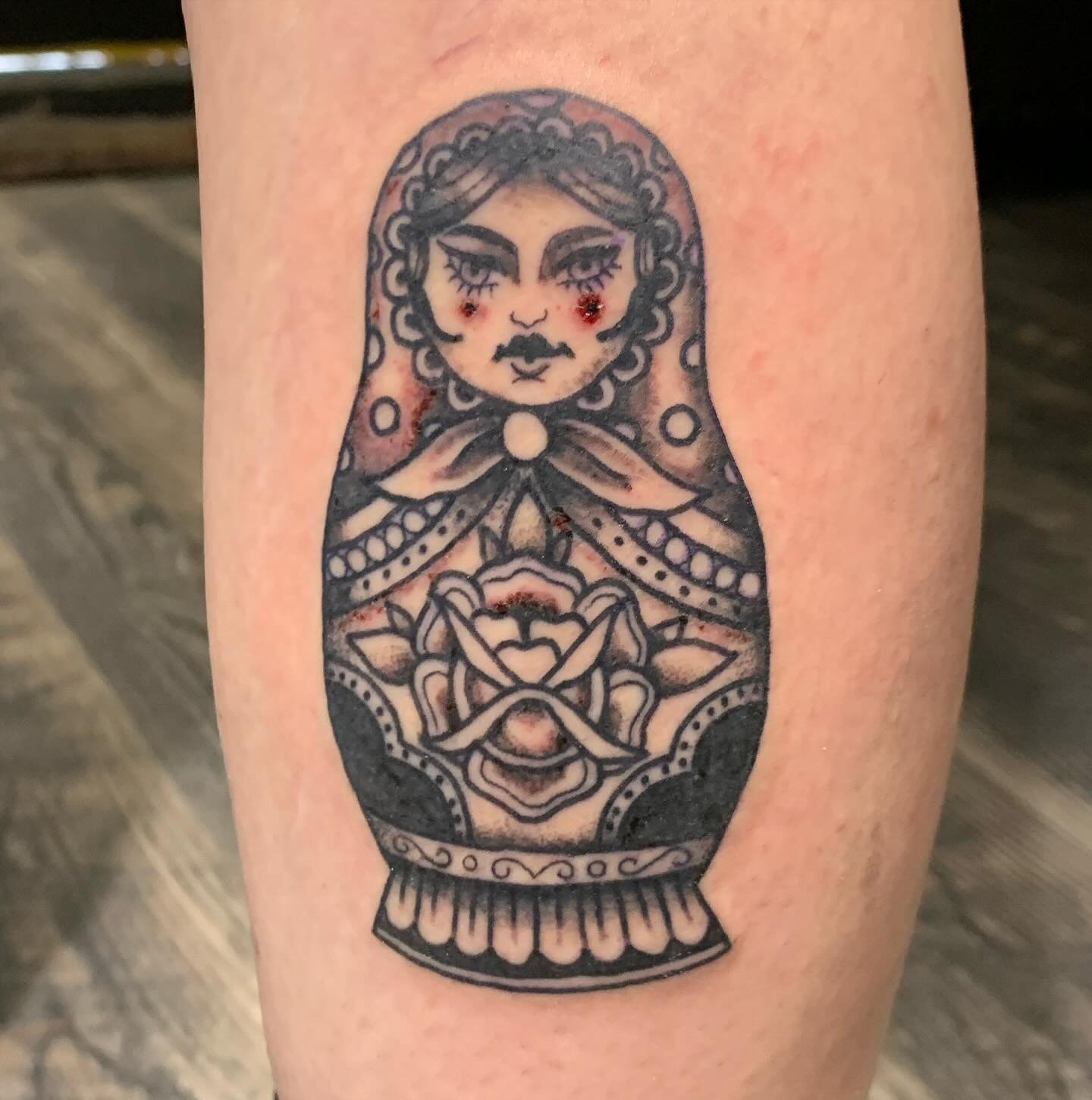 Nesting doll done by Bradley Pauley! 
For appointments, please DM @bradleypauley directly or email at radbradtattoo@gmail 
#bradleypauleytattoos #walkinswelcome 

.
.
.
.
.
.
#lastchancetattoo #lasvegas #lasvegastattooers #lasvegastattooartist #lasve