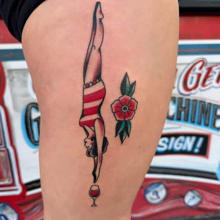 Diving into Friday like&hellip; 🍷
Tattoo by Goblin 🤠
For appointments, please DM @goblindoestattoos directly! 
#walkinswelcome #goblintattoos 

.
.
.
.
.
.
#lastchancetattoo #lasvegas #lasvegastattooers #lasvegastattooartist #lasvegastattooshop #la