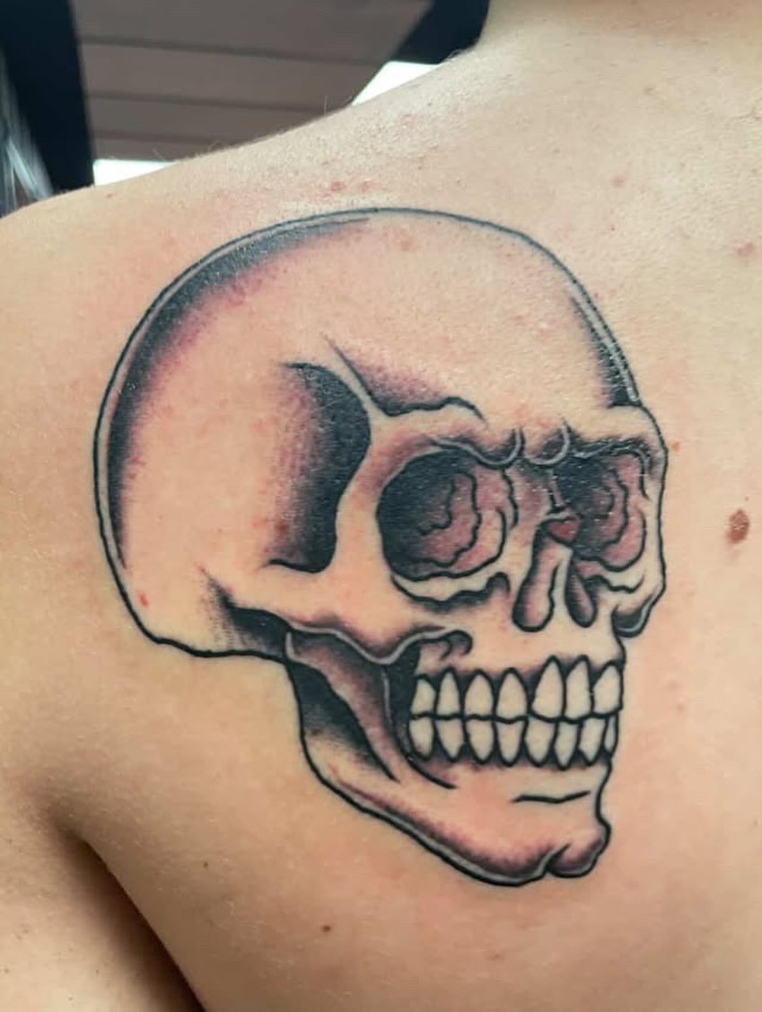 Elegant skull done by Tanner Paige 💀
For appointments, please DM @tattooingbytanner directly! 
#walkinswelcome #tannerpaigetattoos 

.
.
.
.
.
.
.
#lastchancetattoo #lasvegas #lasvegastattooers #lasvegastattooartist #lasvegastattooshop #lasvegasloca