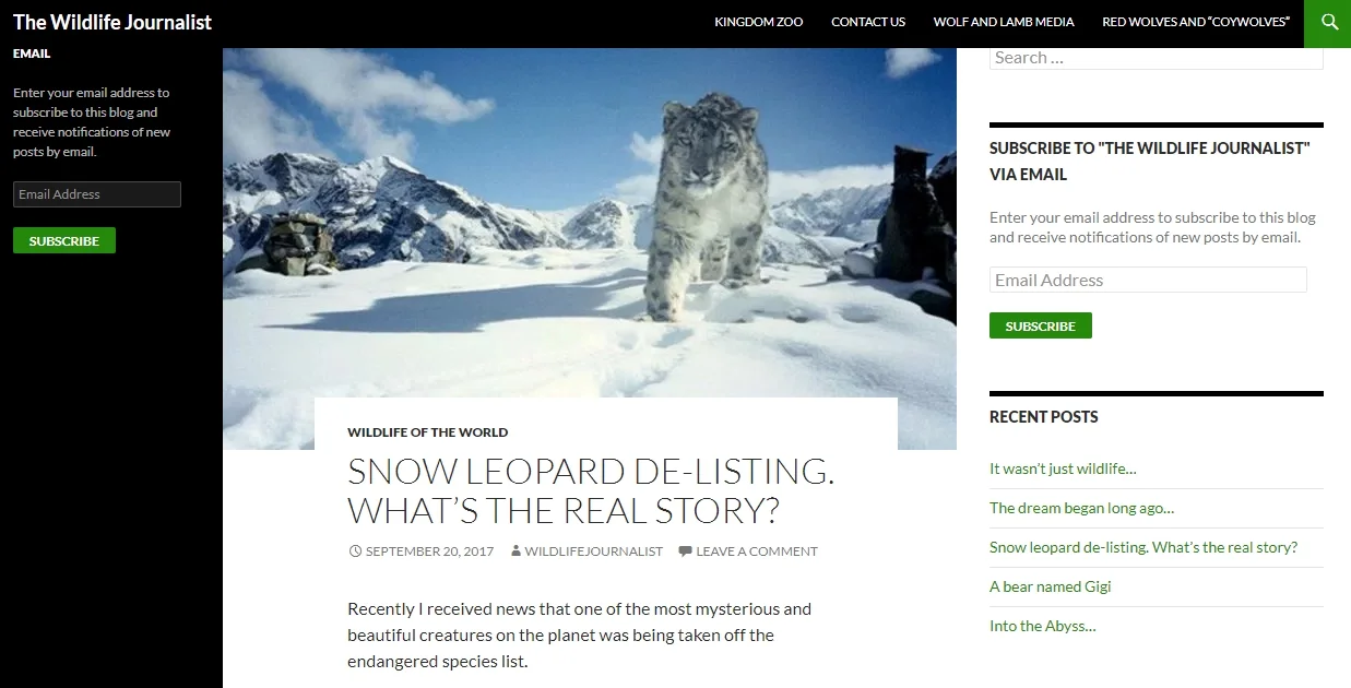 My thoughts on the Snow Leopard downgrading by the IUCN