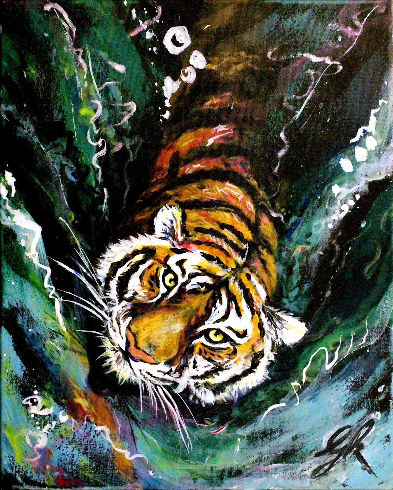 Tiger In Water