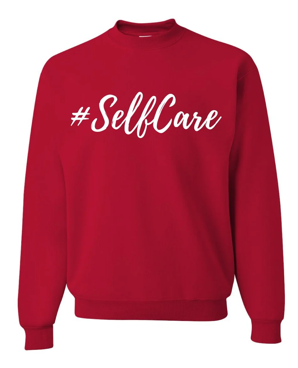 SelfCare Crew Sweatshirt - Red