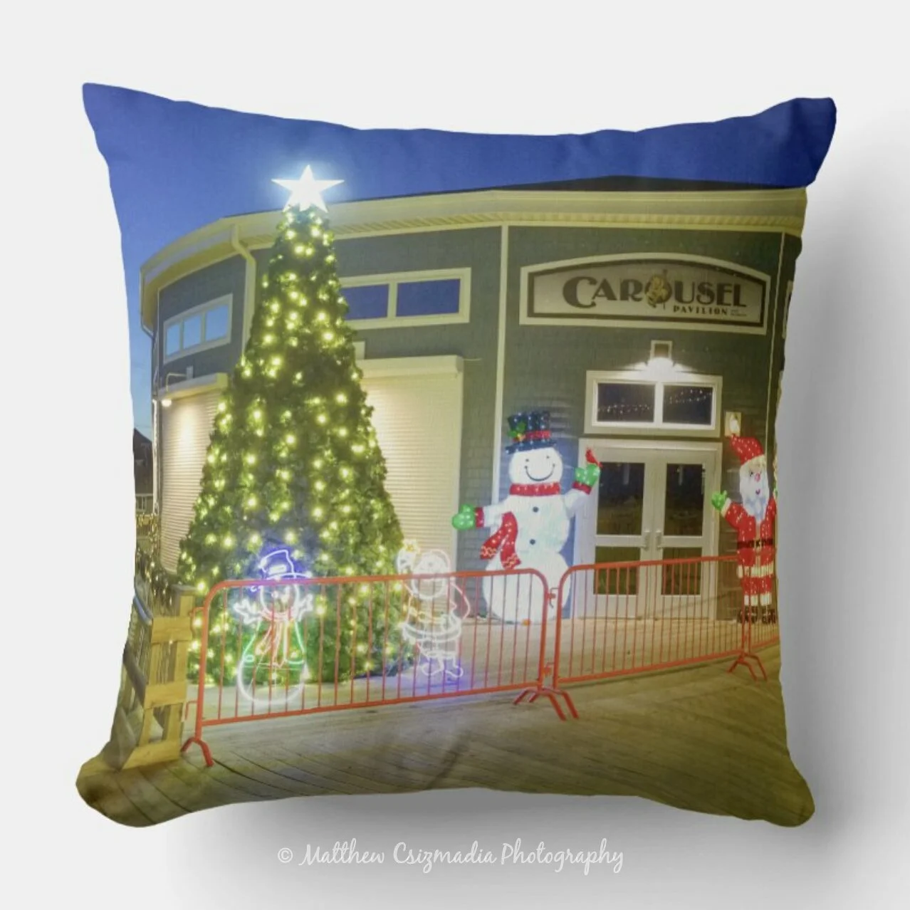 SeasideHeightsCarouselPavilionChristmasTreeThrowPillowWM.jpg