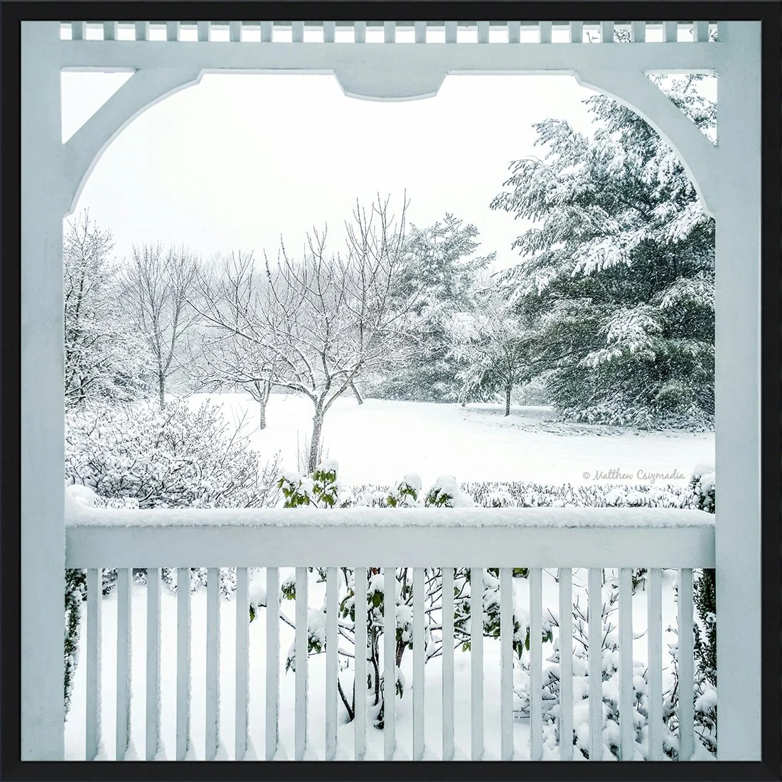 Snowy Gazebo View