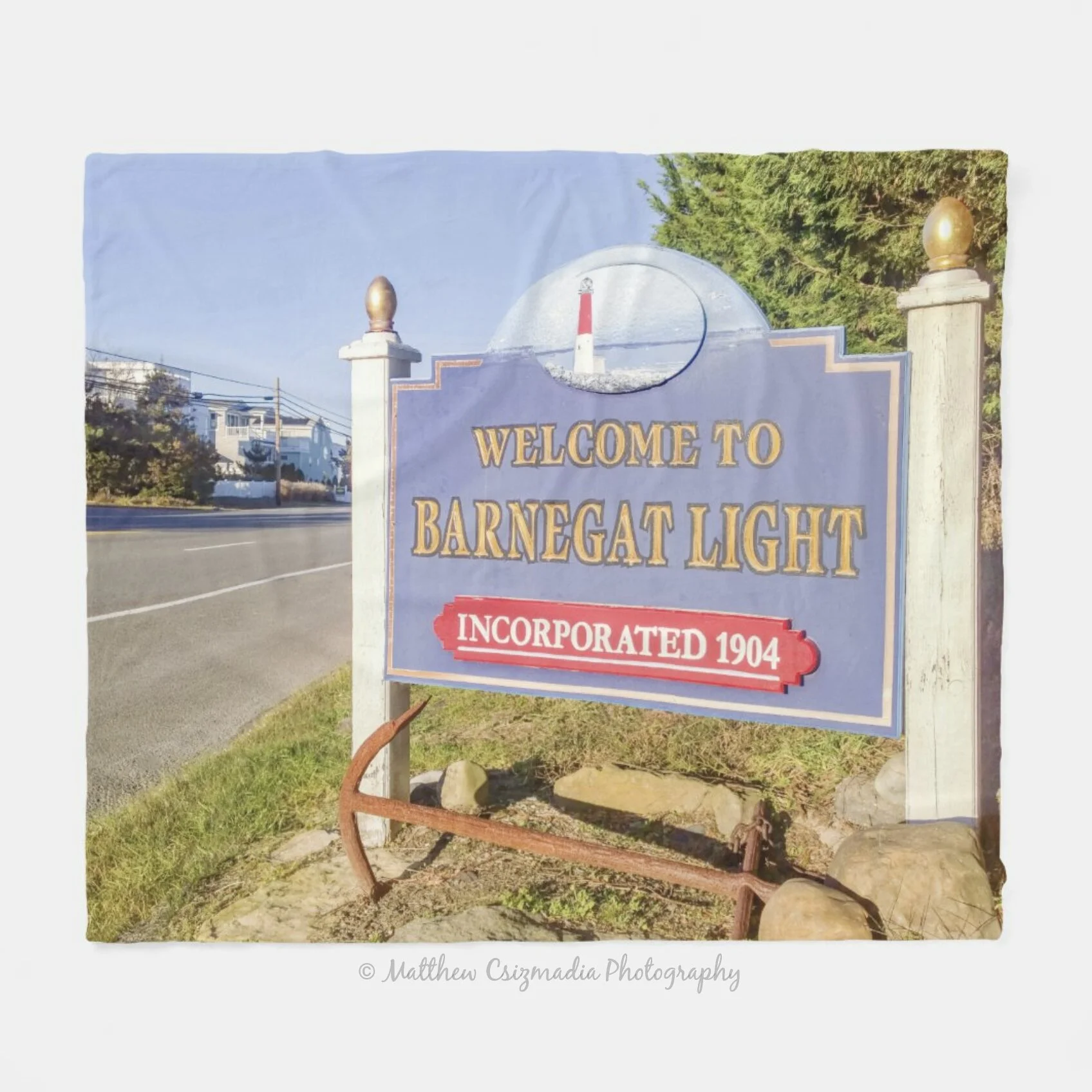 WelcomeToBarnegatLightSignFleeceBlanketWM.jpg