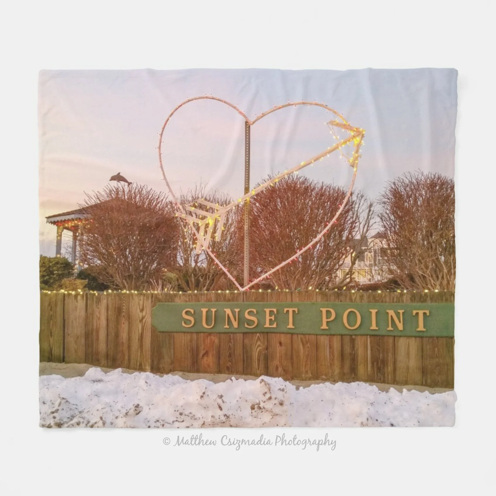 HappyValentinesDaySunsetPointParkLbiFleeceBlanketWM.jpg