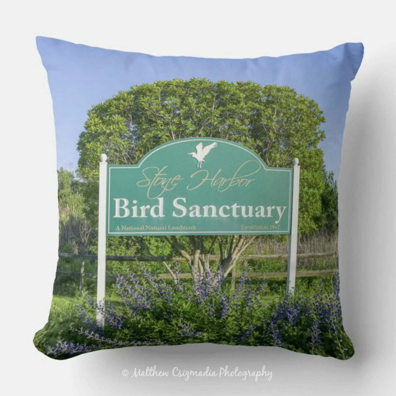 StoneHarborBirdSanctuarySignThrowPillowWM.jpg