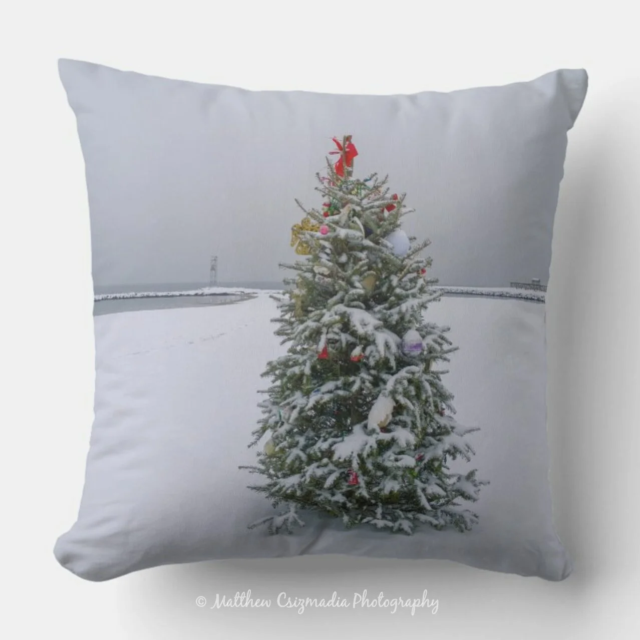 AvonByTheSeaBeachSnowChristmasTreeThrowPillowWM.jpg