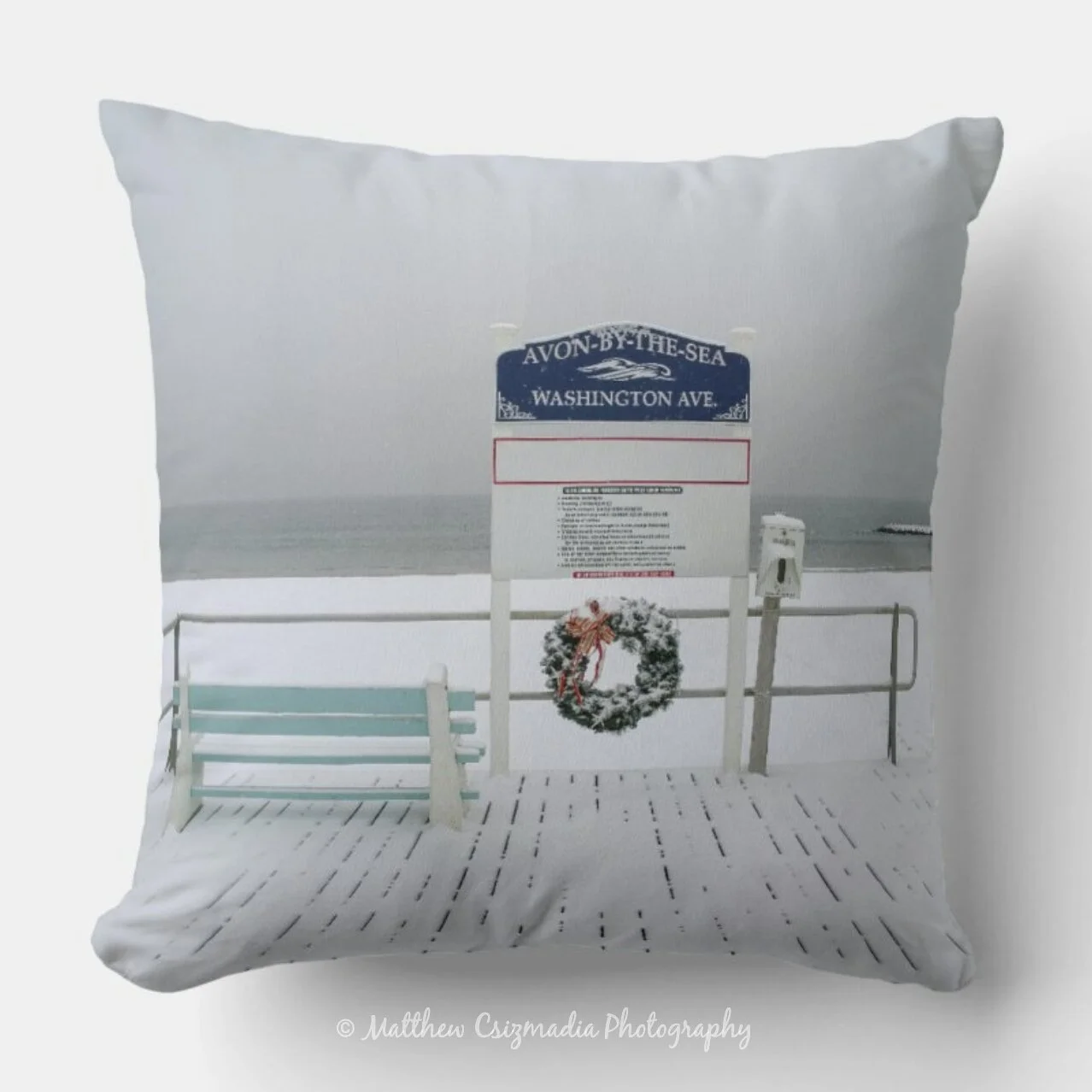 AvonByTheSeaSnowChristmasWreathThrowPillowWM.jpg