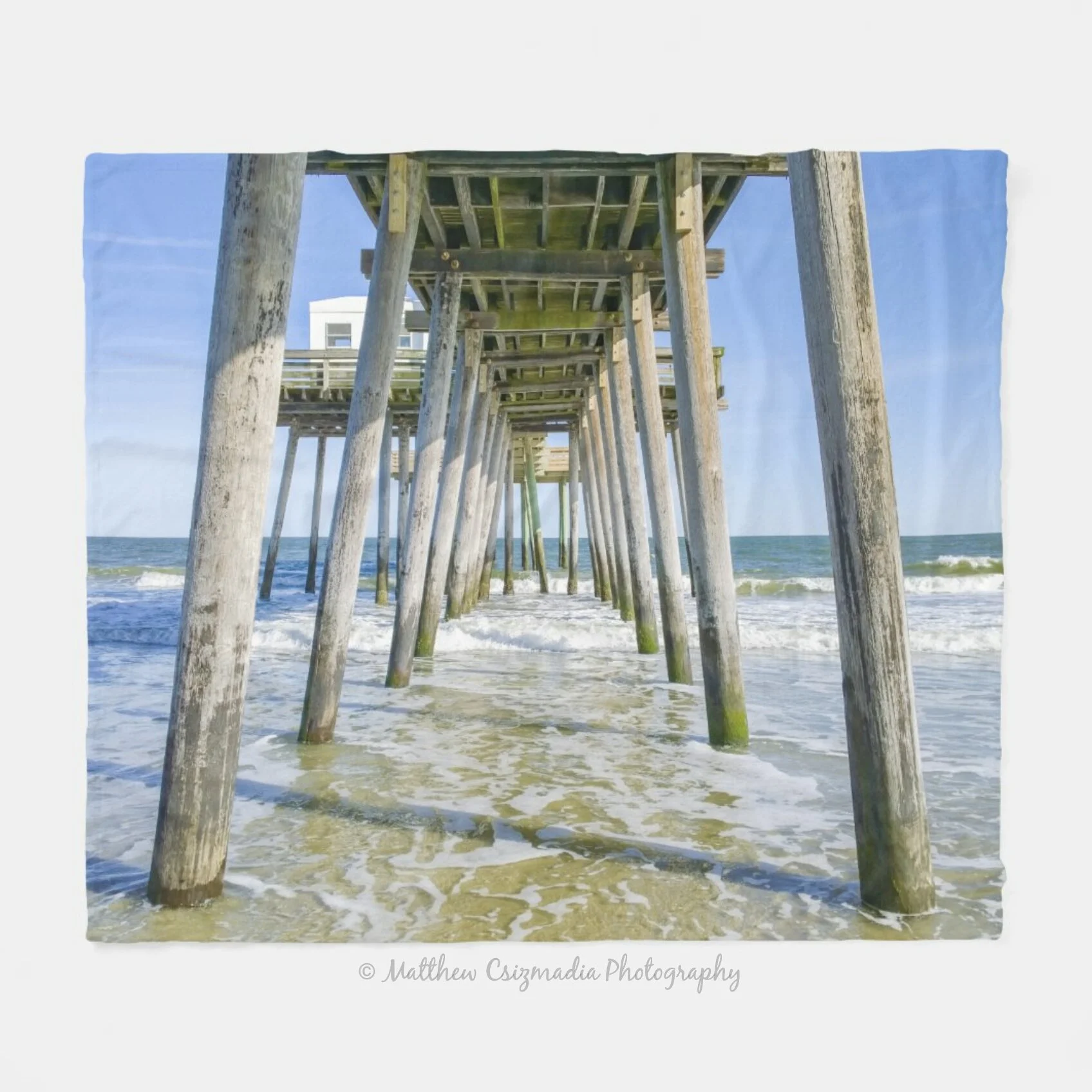 UnderOceanCityNjFishingPierFleeceBlanketWM.jpg