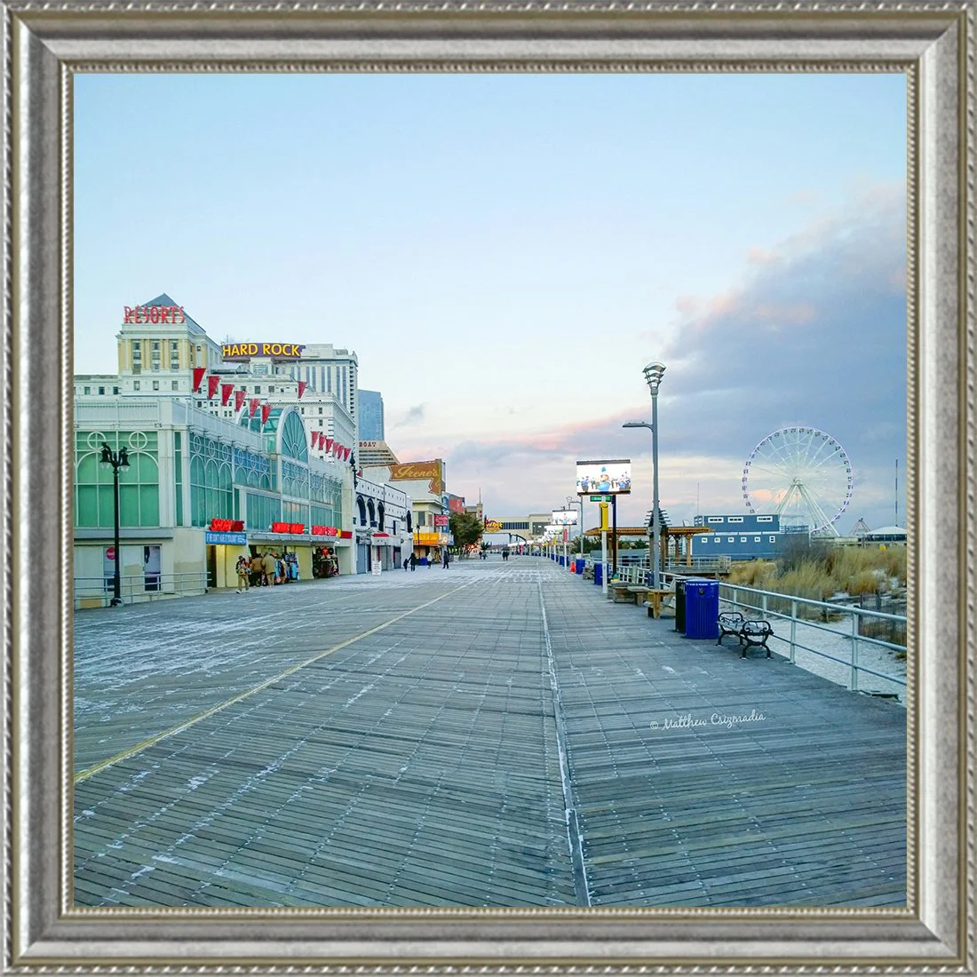 A Frigidly Cold Evening Along the Atlantic City Boards