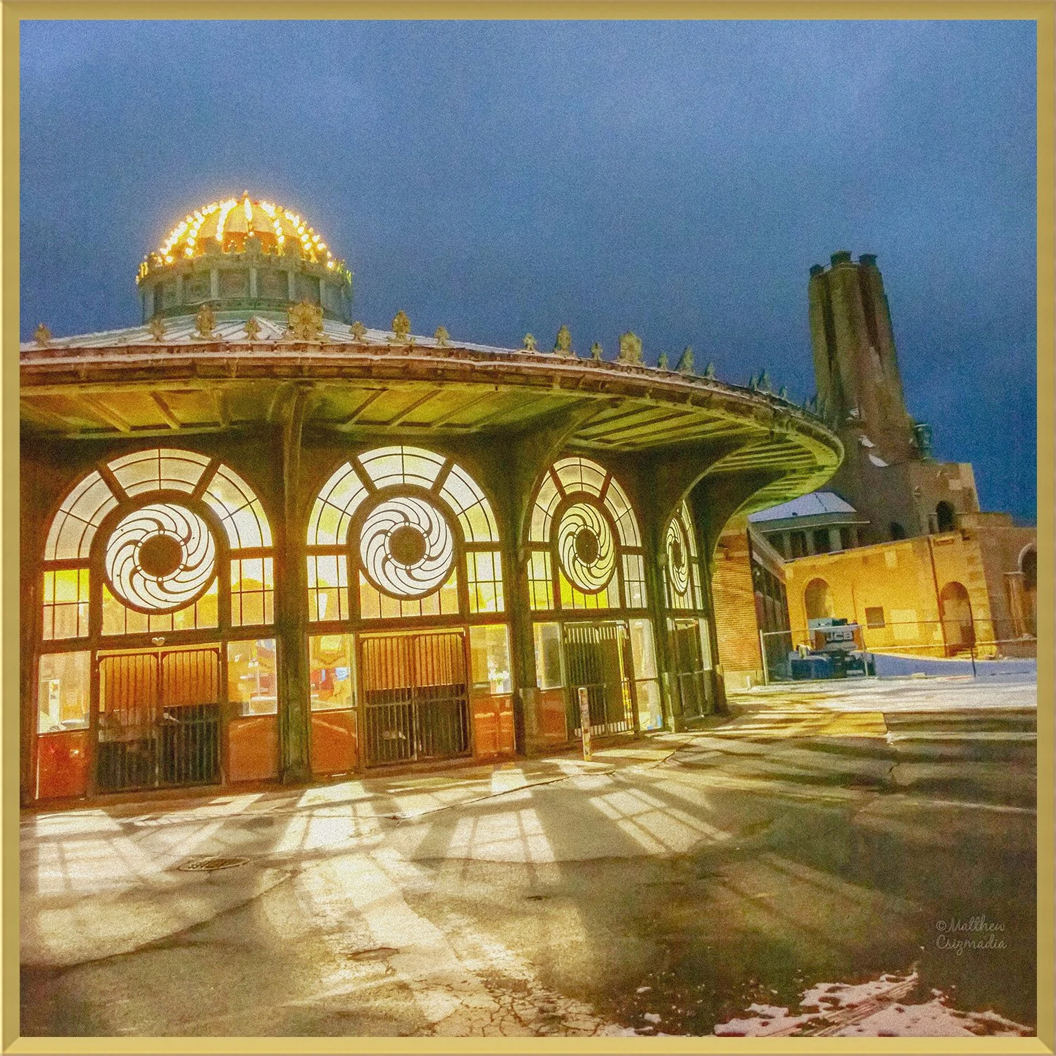 The Historic Asbury Park Carousel House Aglow!