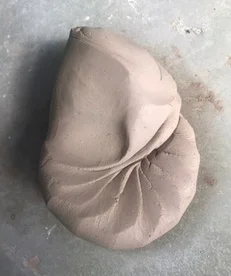 The beautiful spiral wedge . . . the first thing you learn in a wheel-throwing class.