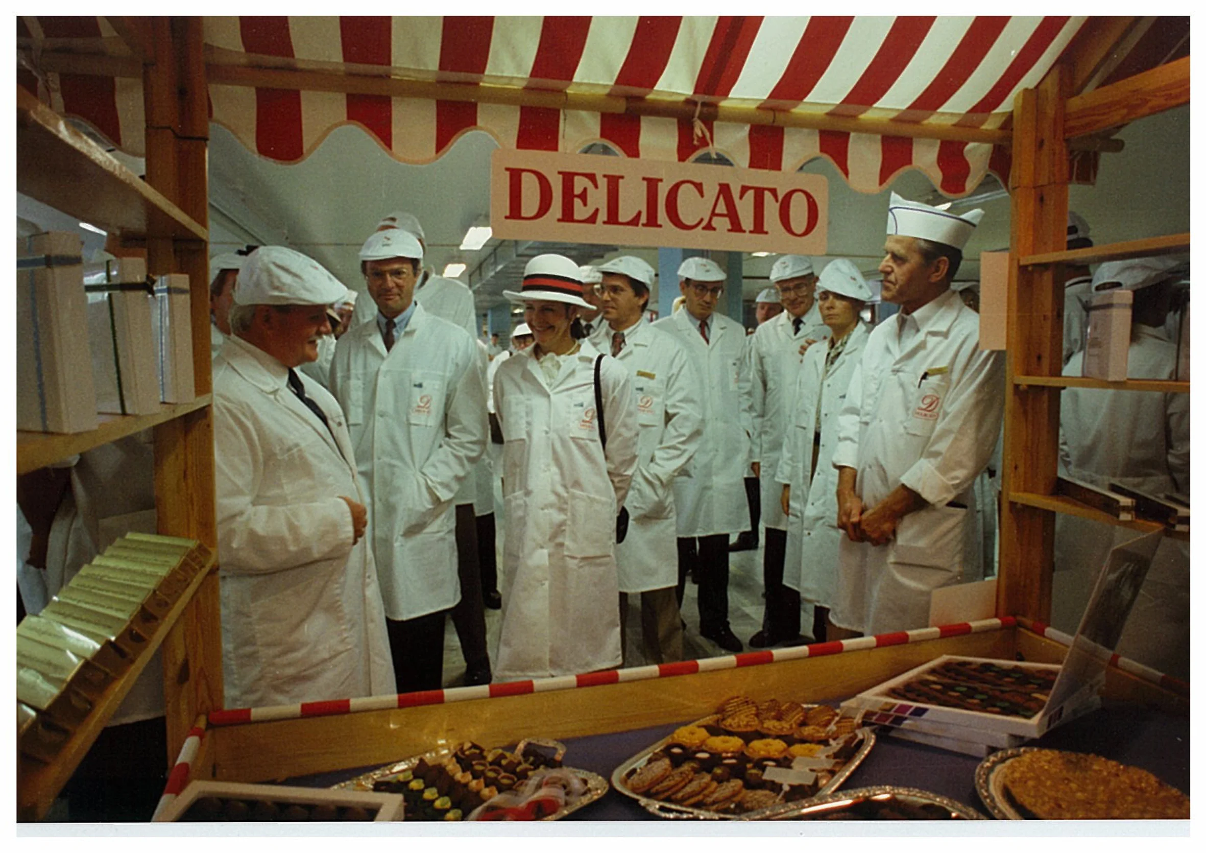 Kungabesök hos Delicato 1991 i samband med utmärkelsen som Kunglig Hovleverantör.