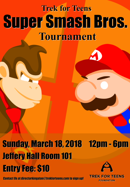 Trek for Teens Super Smash Bros. Tournament Poster 2018.png