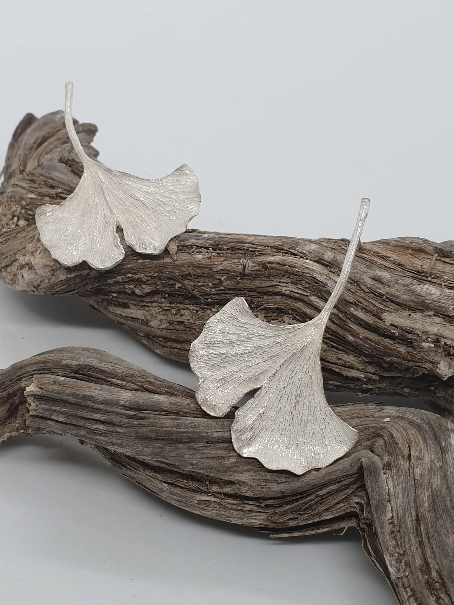 Arracades Big Ginkgo de plata