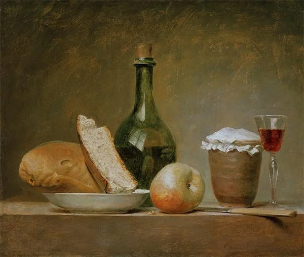 Anne Vallayer-Coster - Still Life with Round Bottle