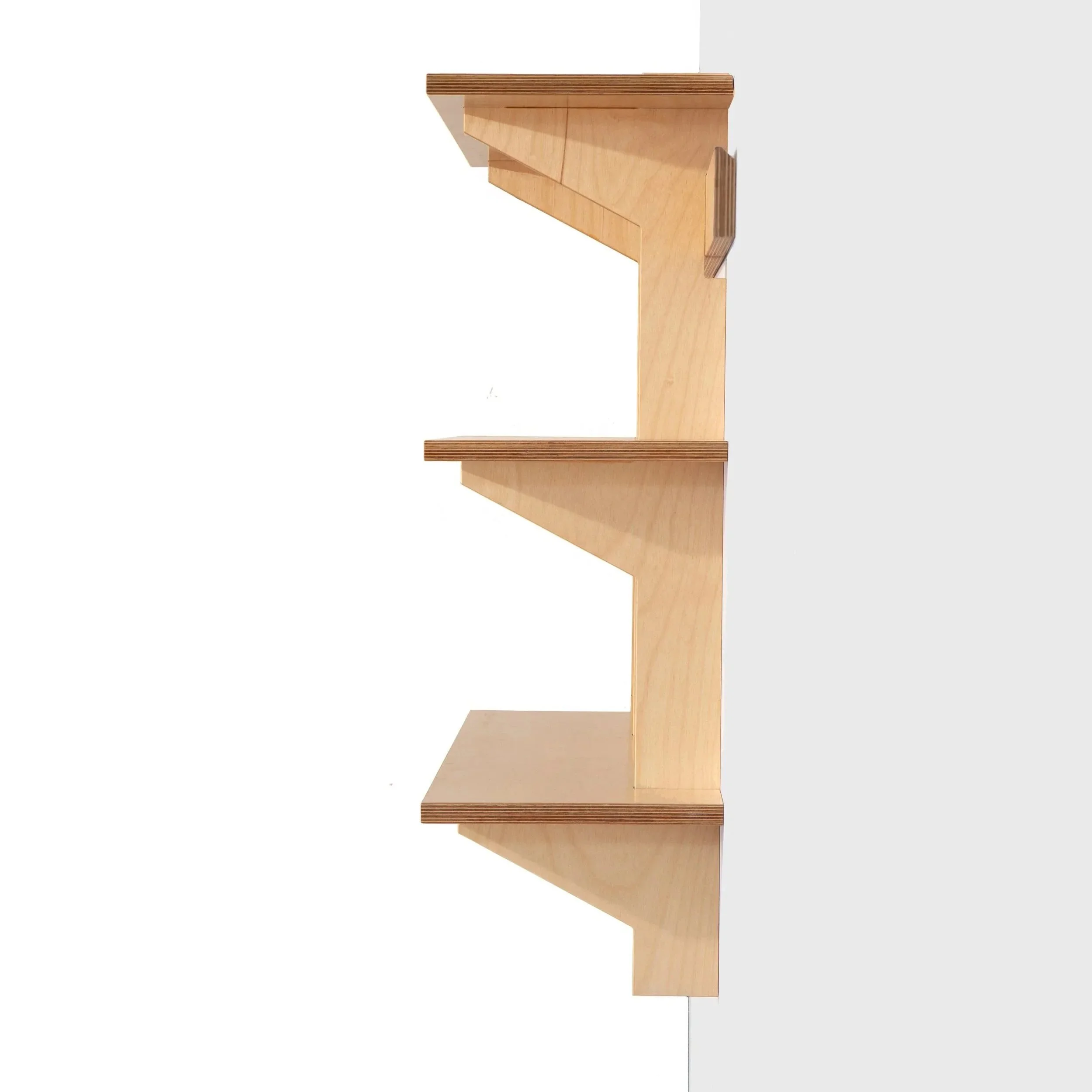 Cleat-Hung Modular Zero-Waste Plywood F3 Wall Shelves - FN | Fine