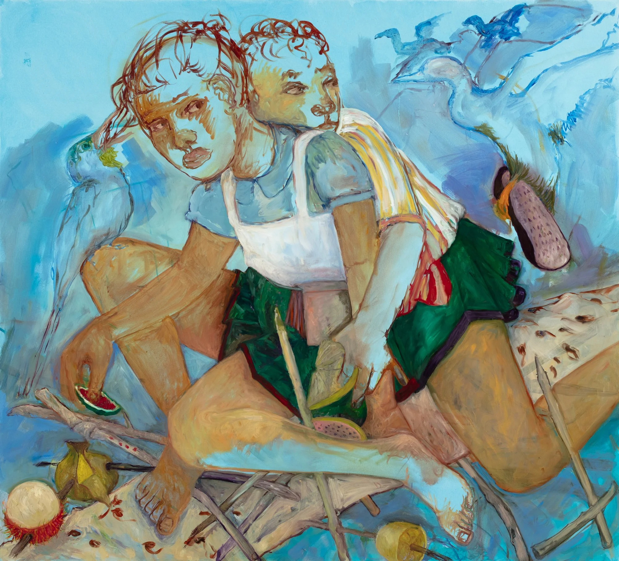 Dwelling in Discord , 2025, oil on canvas, 36 x 40 inches