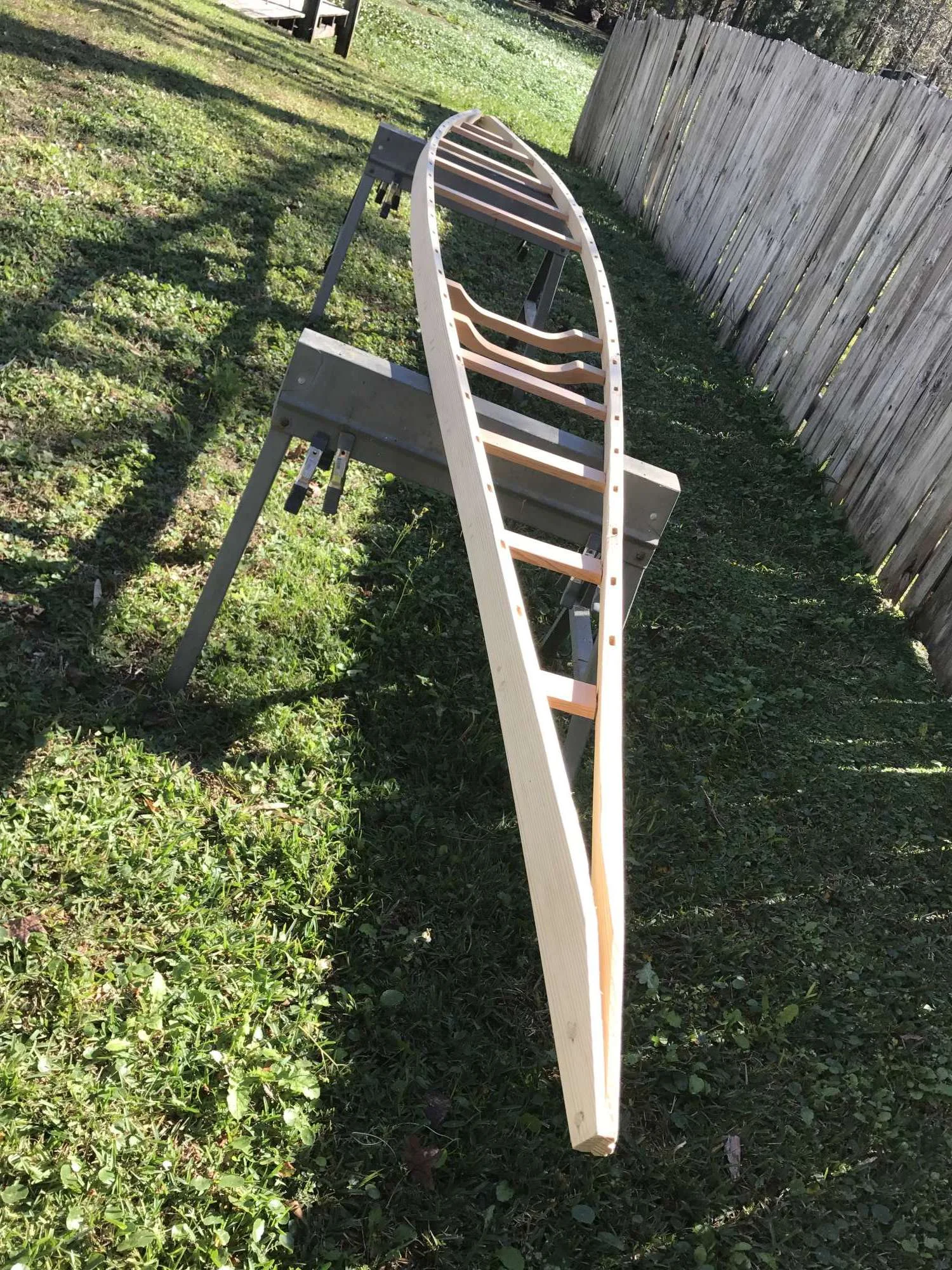 The frame ready for the ribs!