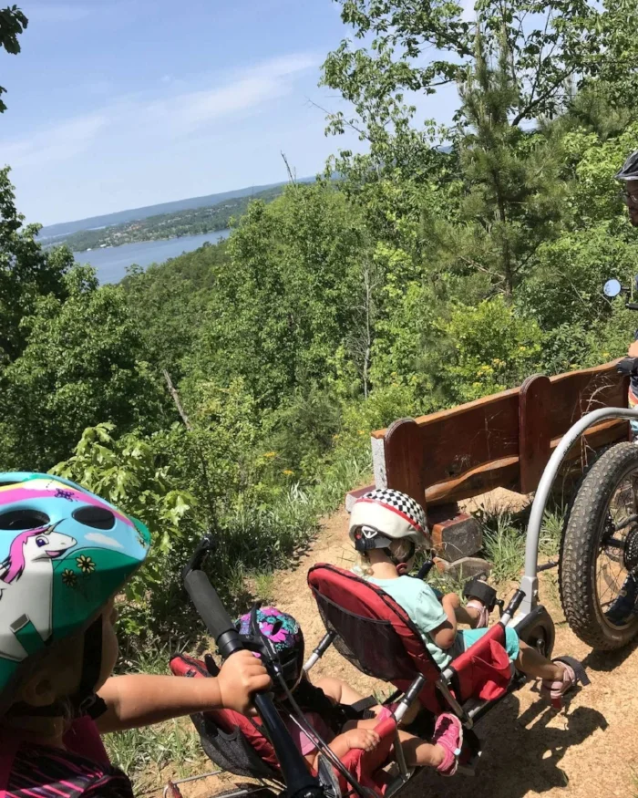 Enjoying the view from the Weehoo!