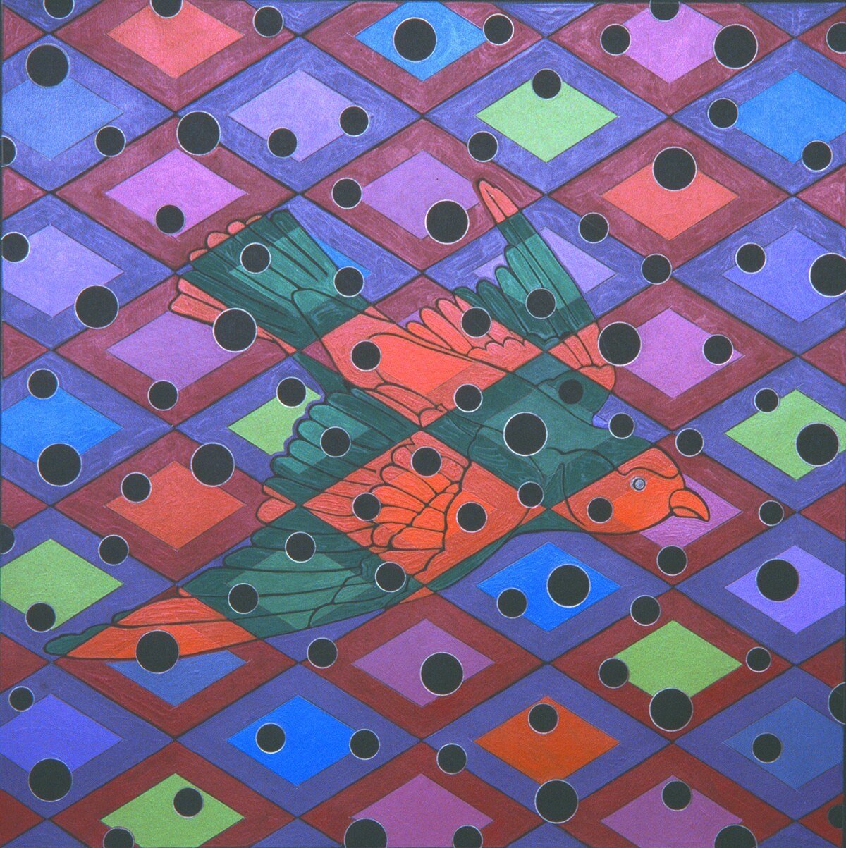 4.  ARGYLE DOTS | 24" x 24" | Acrylic on Arches