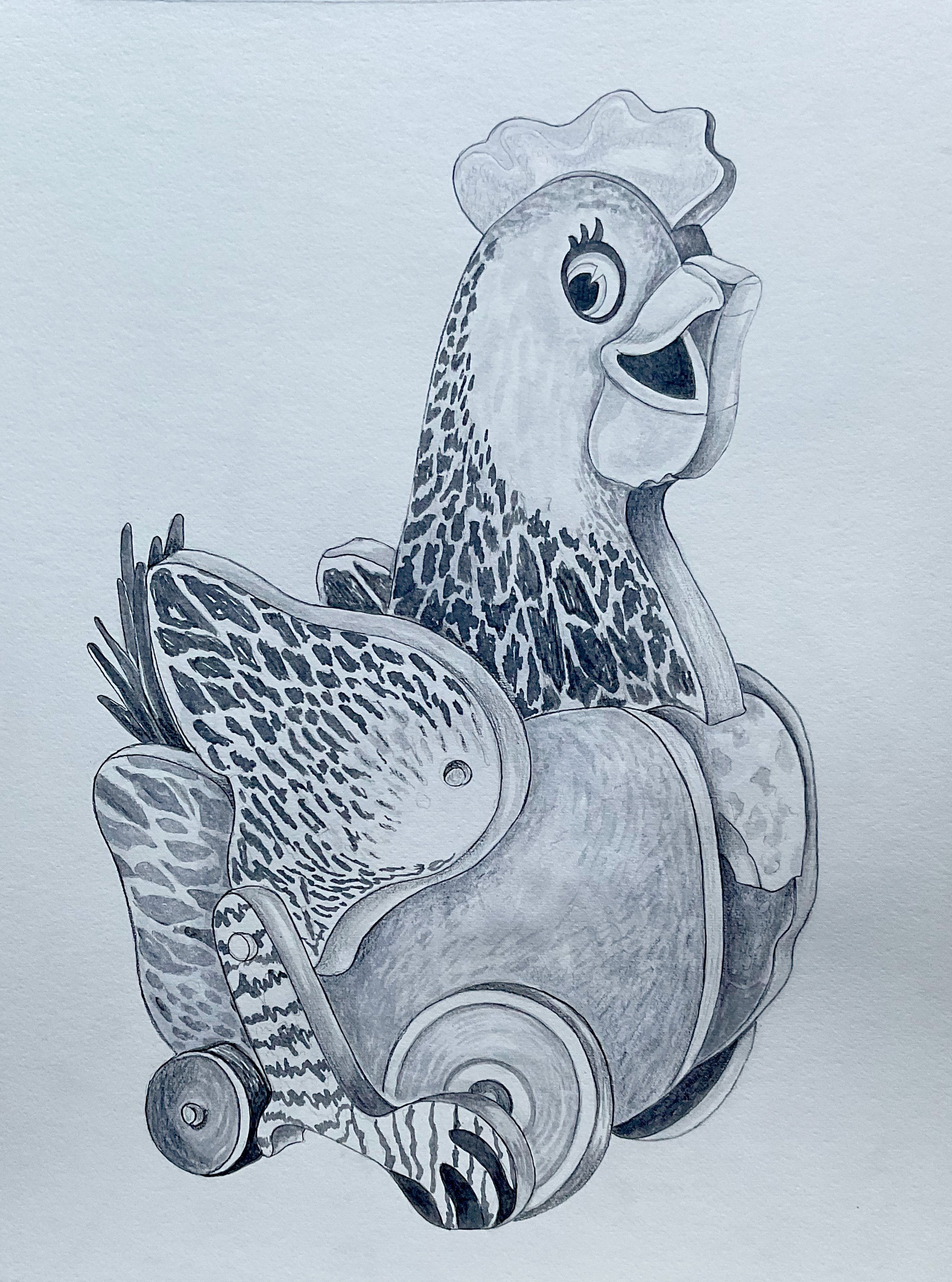 Chick Chick Chickie  |  16" x 12"  | Ink &amp; Pencil