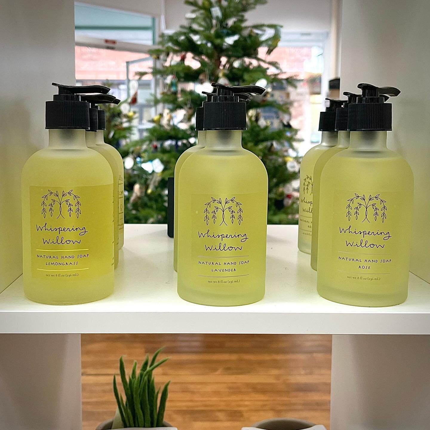 New hand soaps available in amazing Lemongrass, Lavender, and Rose scents! These natural, cruelty-free soaps are made in North Carolina for you to enjoy. And, we currently offer refills of the lavender scent!

Our hours are 9-5 all week, and 9-3 over