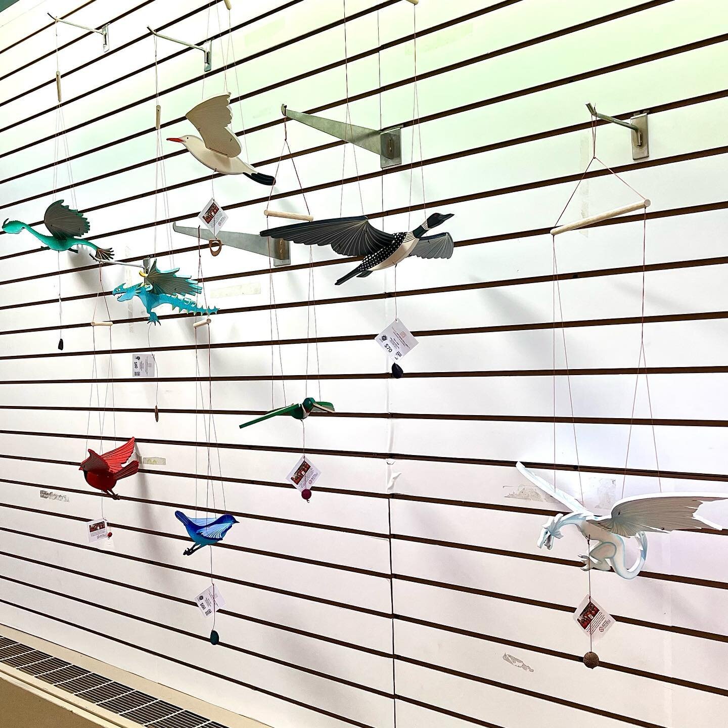 Ever dreamed of having a bird or dragon in your room? Well we can make your wish come true! We have nine bird mobiles and five dragon mobiles that soar throughout your space with just a tug of a string. 

We&rsquo;re open today 9-5.
#dragons #birds #