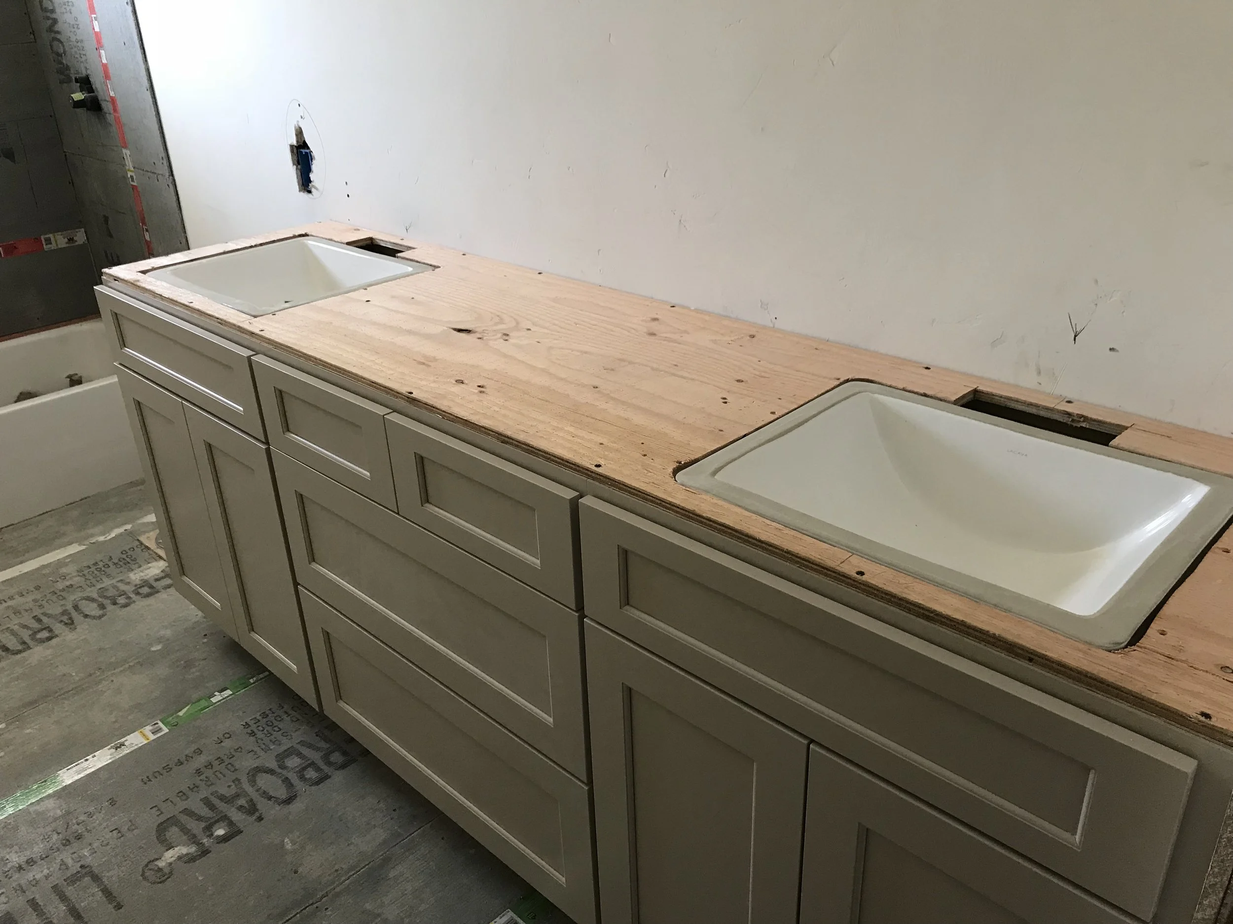 Guest Bath Remodel Cabinets Countertops E L Designs