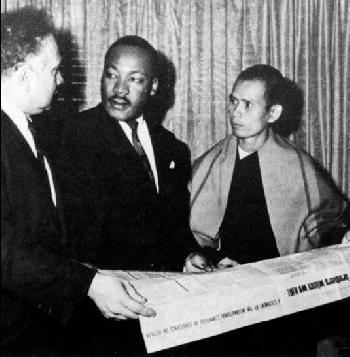 Zen Master Thich Nhat Hanh (Thay) meets with Rev. Dr. Martin Luther King, Jr.