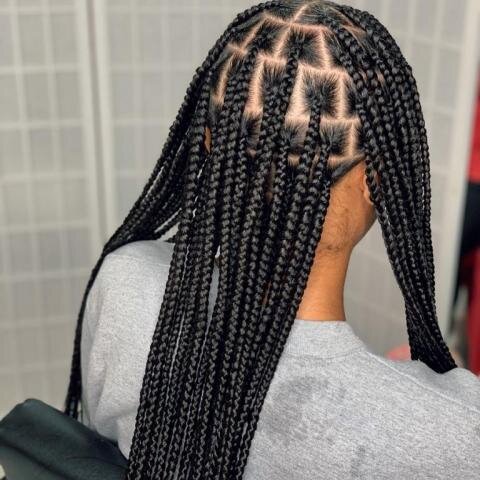 Image of Box braids protective hairstyle