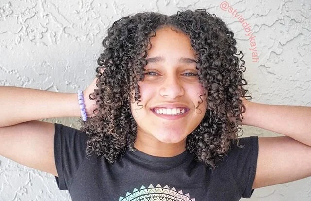 This curl session was definitely tons of fun! Mom shared so many hair learning stories! We laughed, and learned at the same time! Curls by Kayah! See before posts for product details!