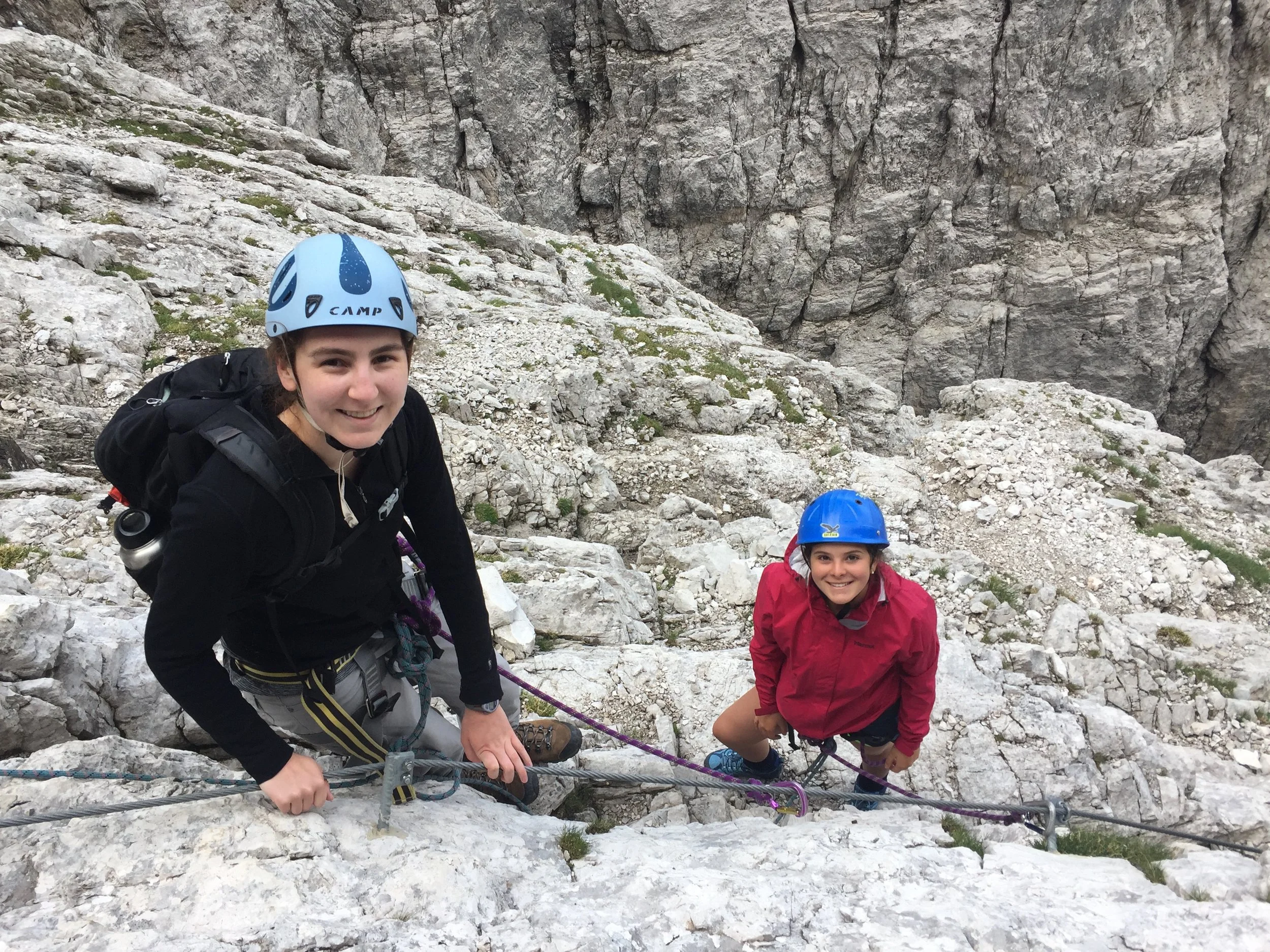 Clipped in to the Via Ferrata