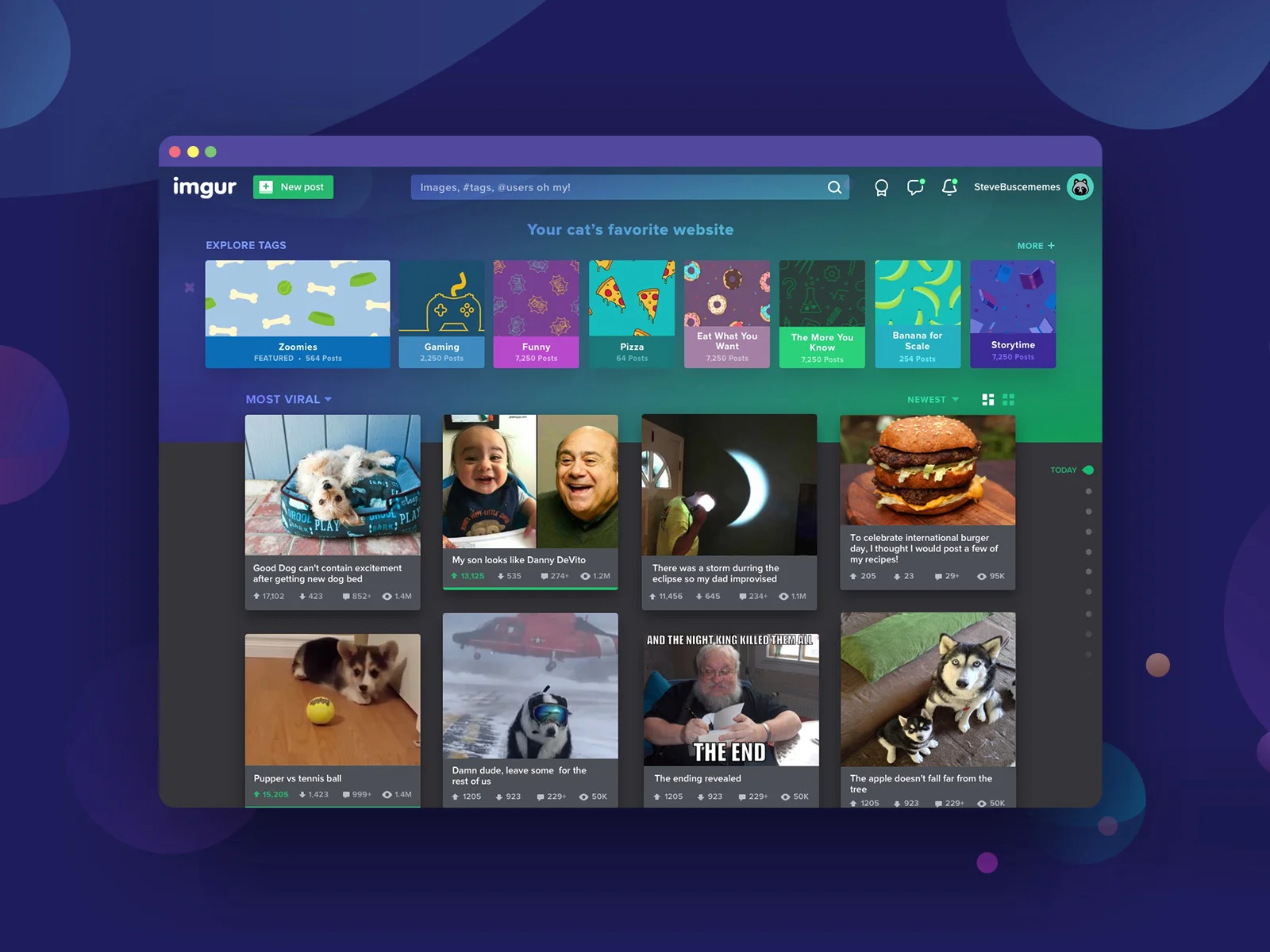 Imgur Home Page Beta