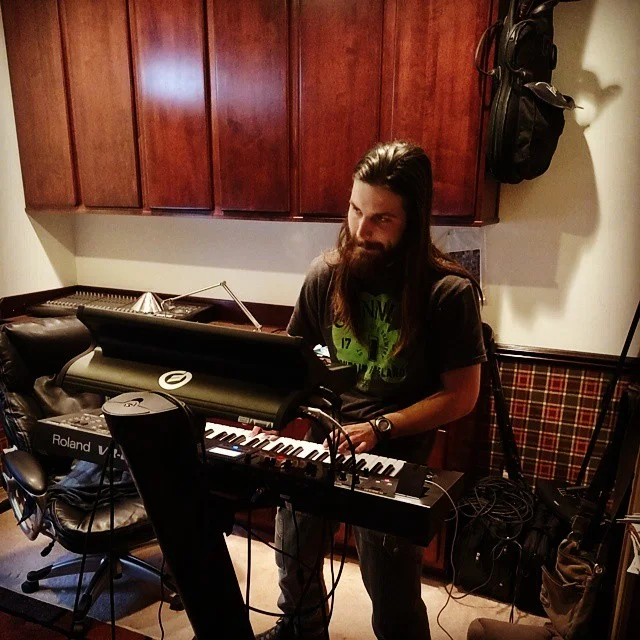 Jake taking some final overdubs. #albumcountdown #moogalicious