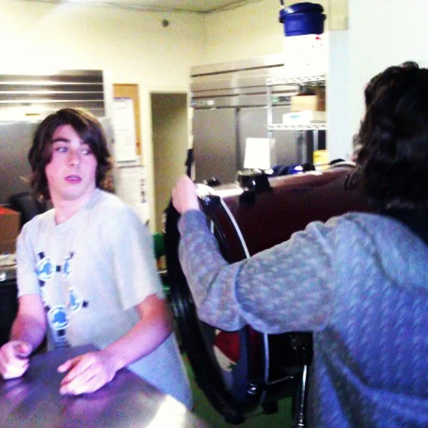 Mason and Coop, load-in, circa 2010. #tbt #itsalongwaytothetop