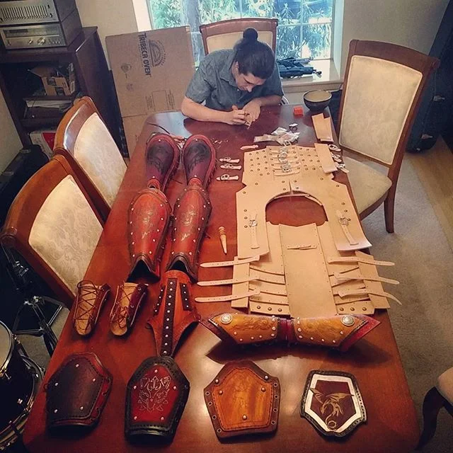 Prepare for battle!!! #leathersmithing #armor #castingsoon