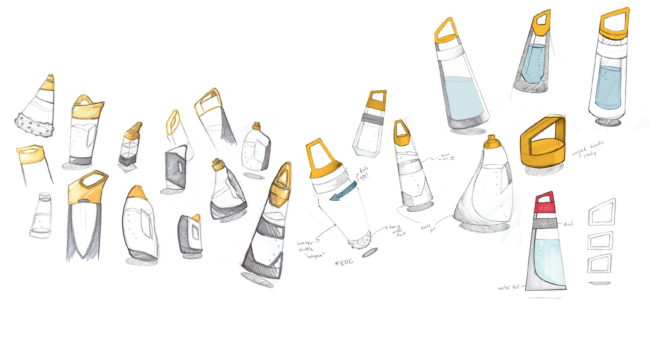  Handle and reservoir concept sketches. 