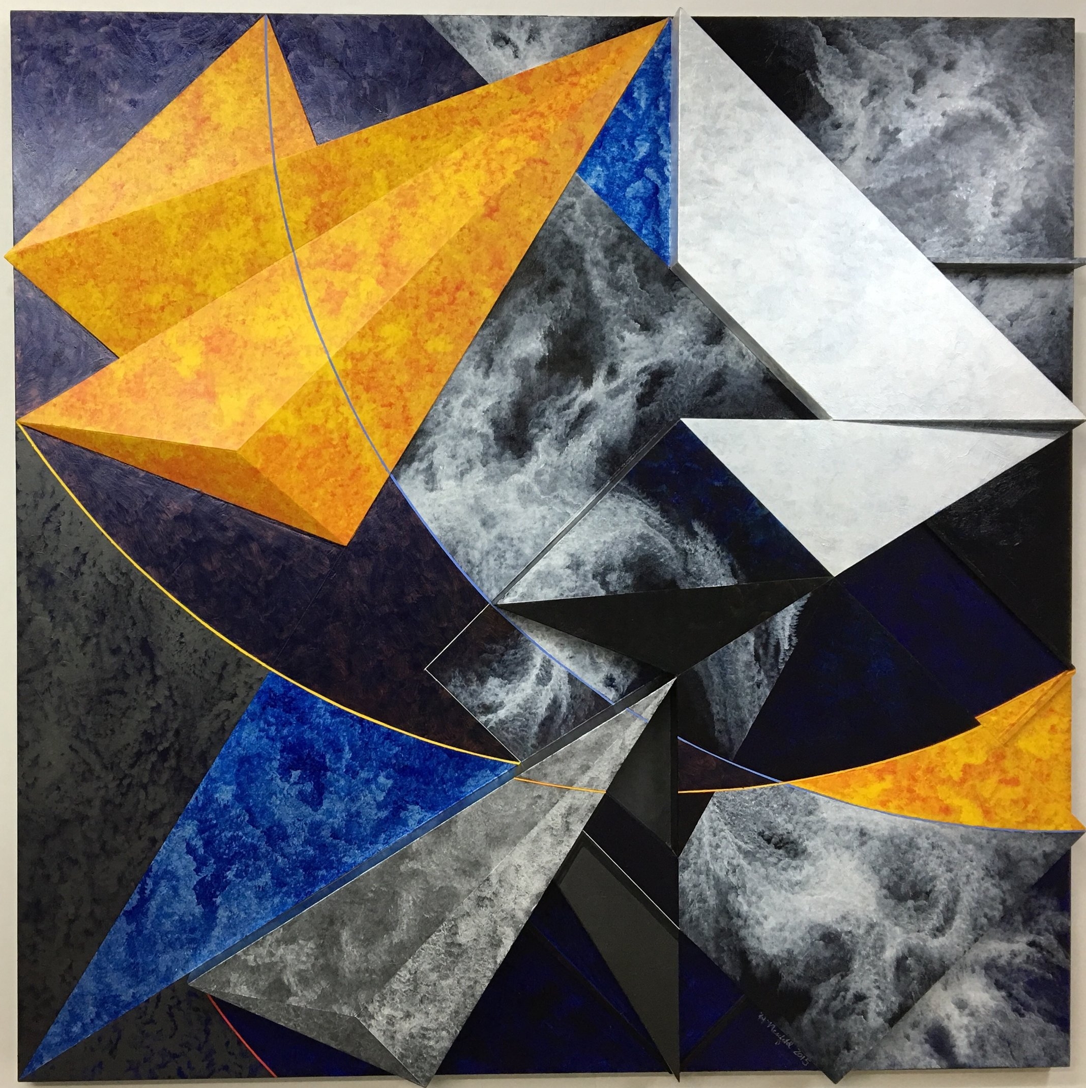 "Einstein's Prism", 48" X 48", 2015, acrylic on board