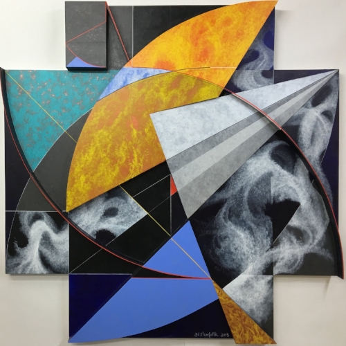 "Kandinsky's Point" 2015, 48" X 48", acrylic on board