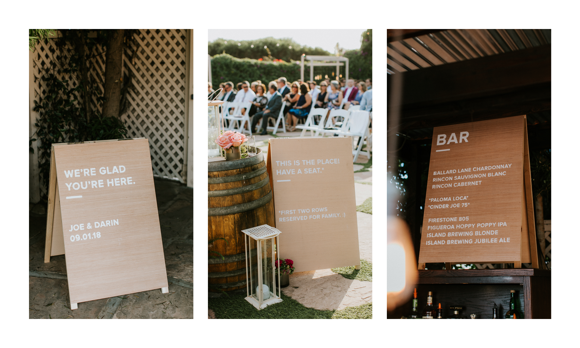 Photos of our signs at the venue!