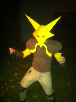 Halloween in 2011 featuring me as Alakazam in Burlinton, VT.