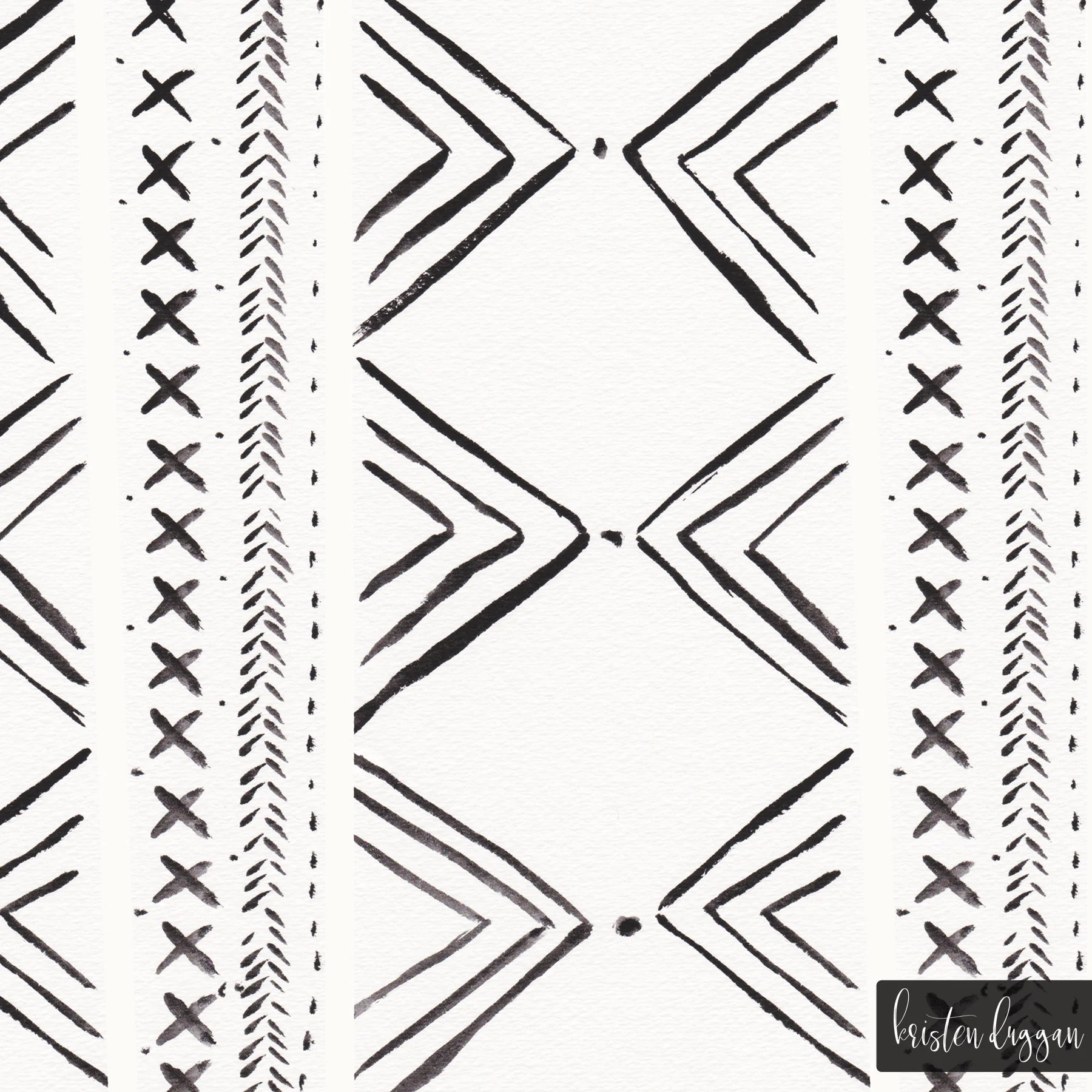 Black & White Triangle Geometric