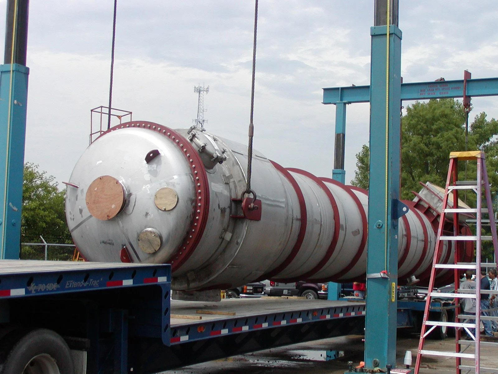 Large Heat Exchanger be loading with Proprietary Heavy Lift Device